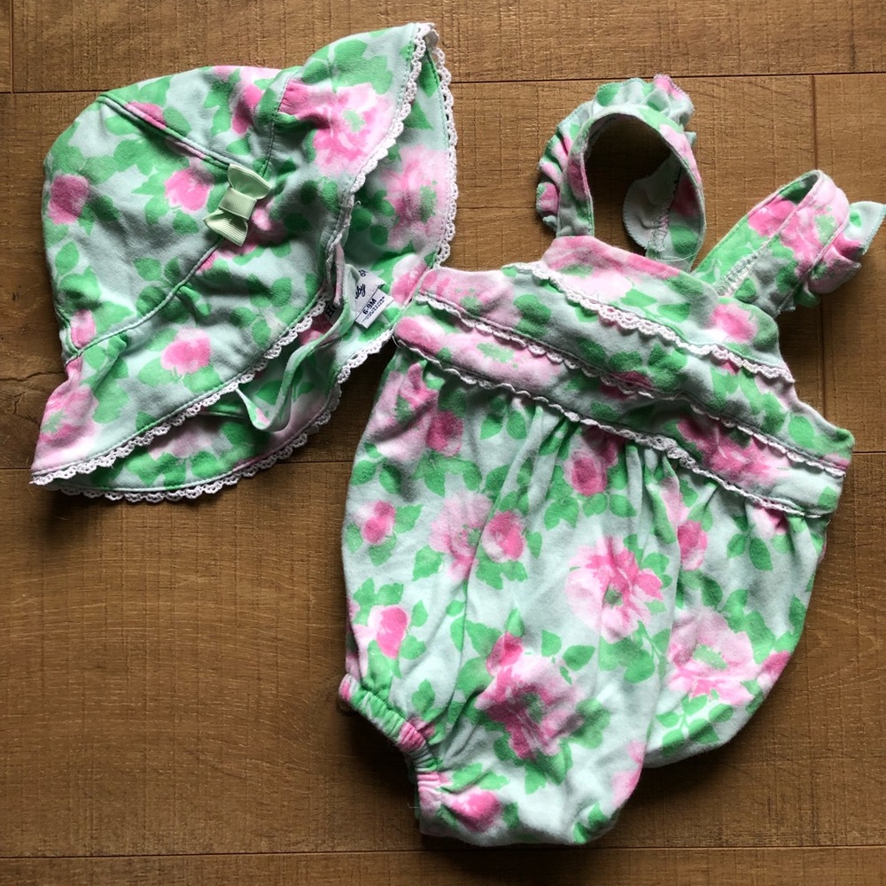 Hartstring Baby 6-9 Month Romper w/ Hat